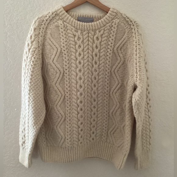 Vintage Vintage Wool Cableknit Fisherman Grandpa sweater - Picture 1 of 5